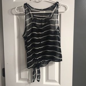 Garage Striped Sheer Crop top